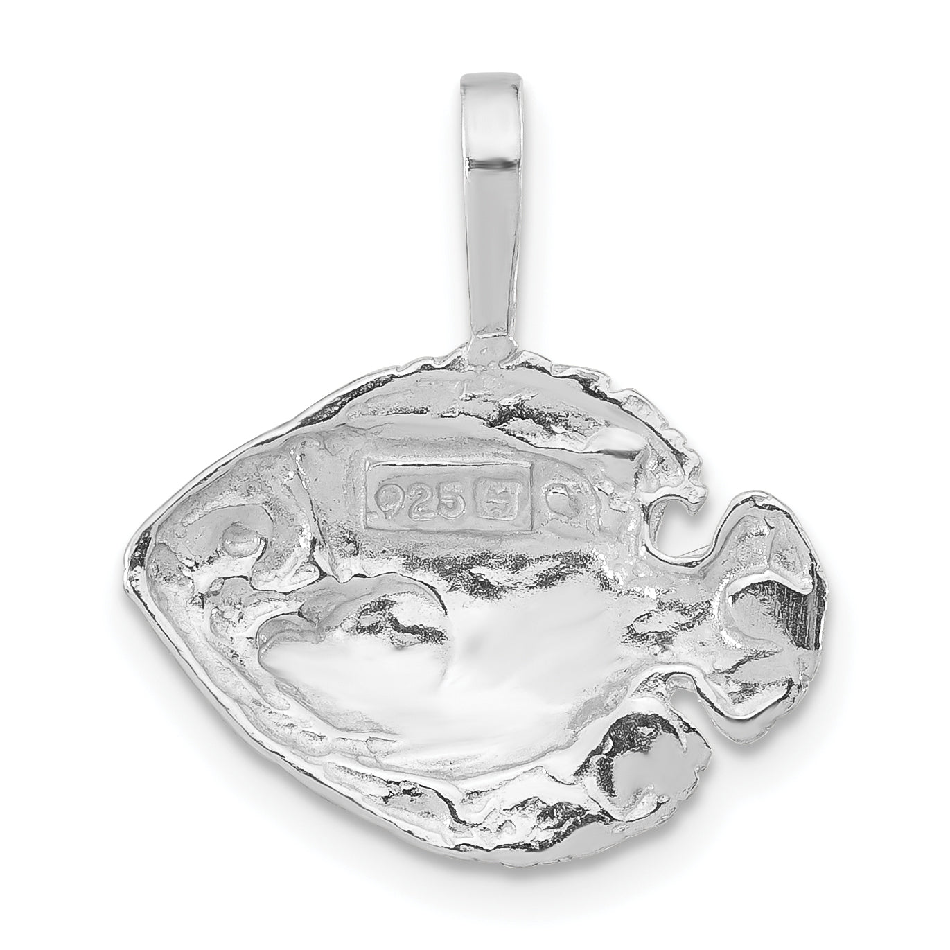 Sterling Silver 925 Unisex Tropical Fish Pendant Polished Finish