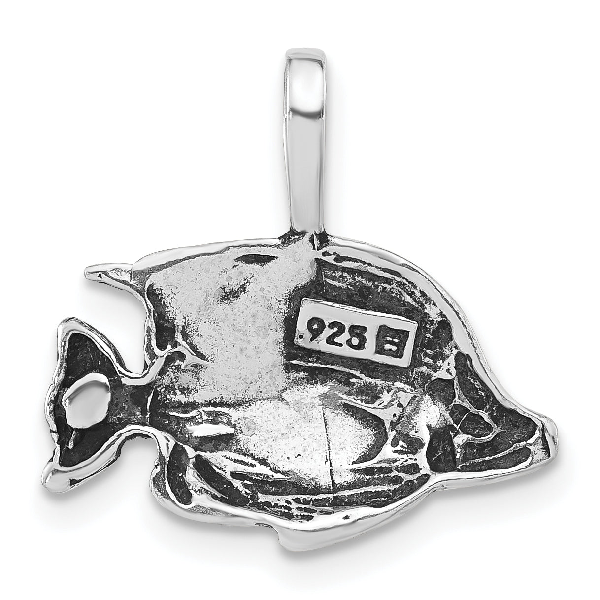 Sterling Silver Antiqued Fish Pendant