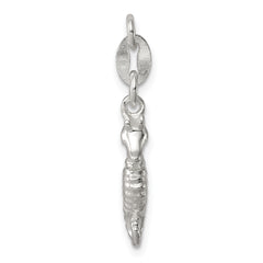 Sterling Silver Polished and Textured Seahorse Charm