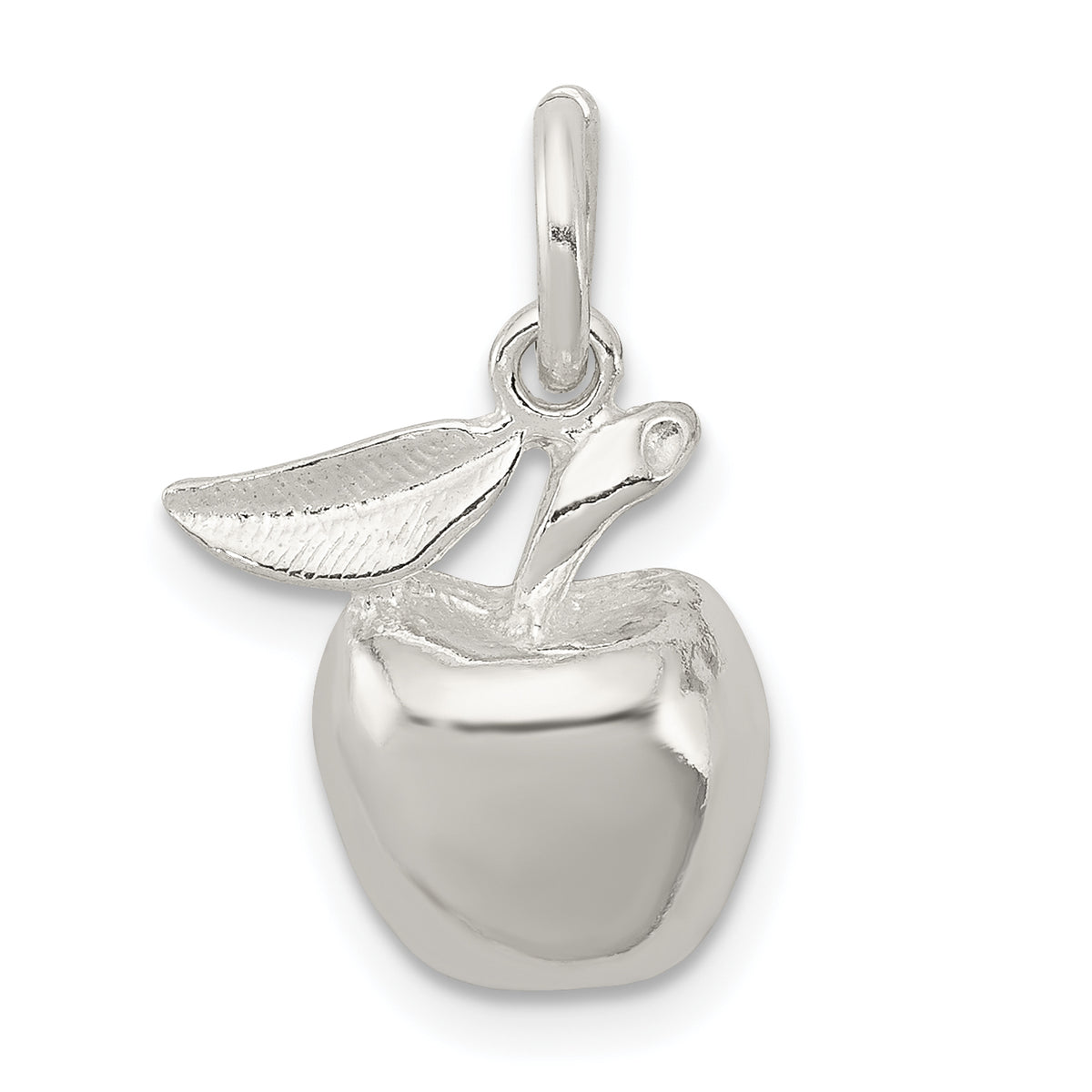 Sterling Silver Polished Apple Pendant