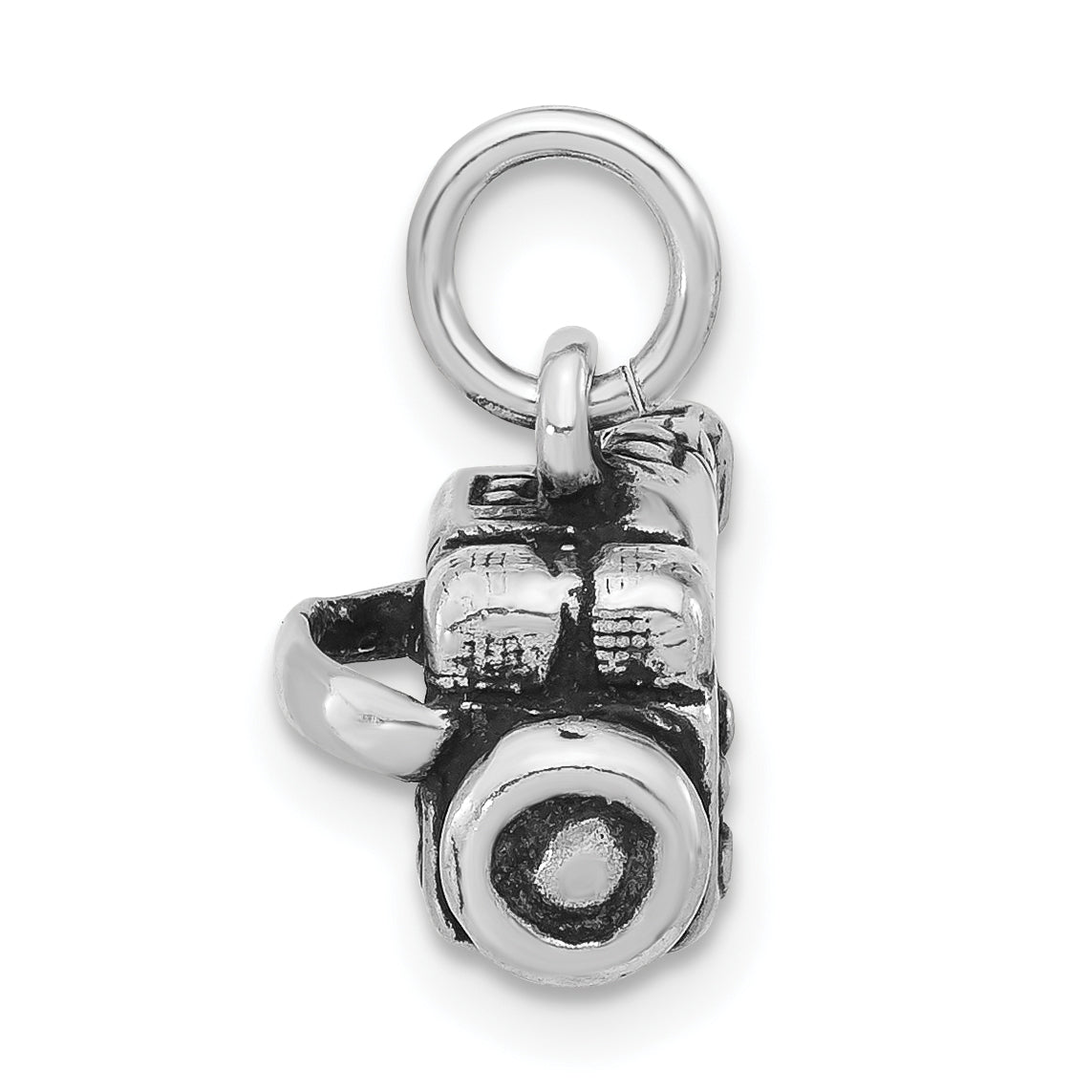 Sophia Jewelers Sterling Silver 925 3D Antiqued Video Camera Pendant Unisex