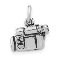 Sterling Silver Antiqued 3-D Video Camera Pendant