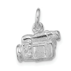 Sterling Silver Polished 3-D Video Camera Pendant