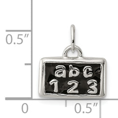 Sophia Jewelers Sterling Silver Enamel ABC 123 Pendant Polished Finish