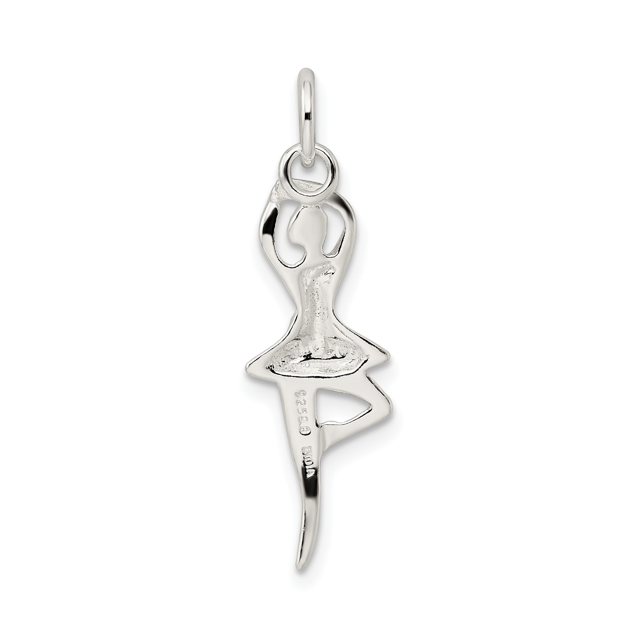 Sterling Silver Polished Ballerina Pendant