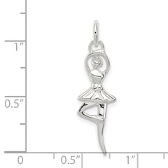 Sterling Silver Polished Ballerina Pendant