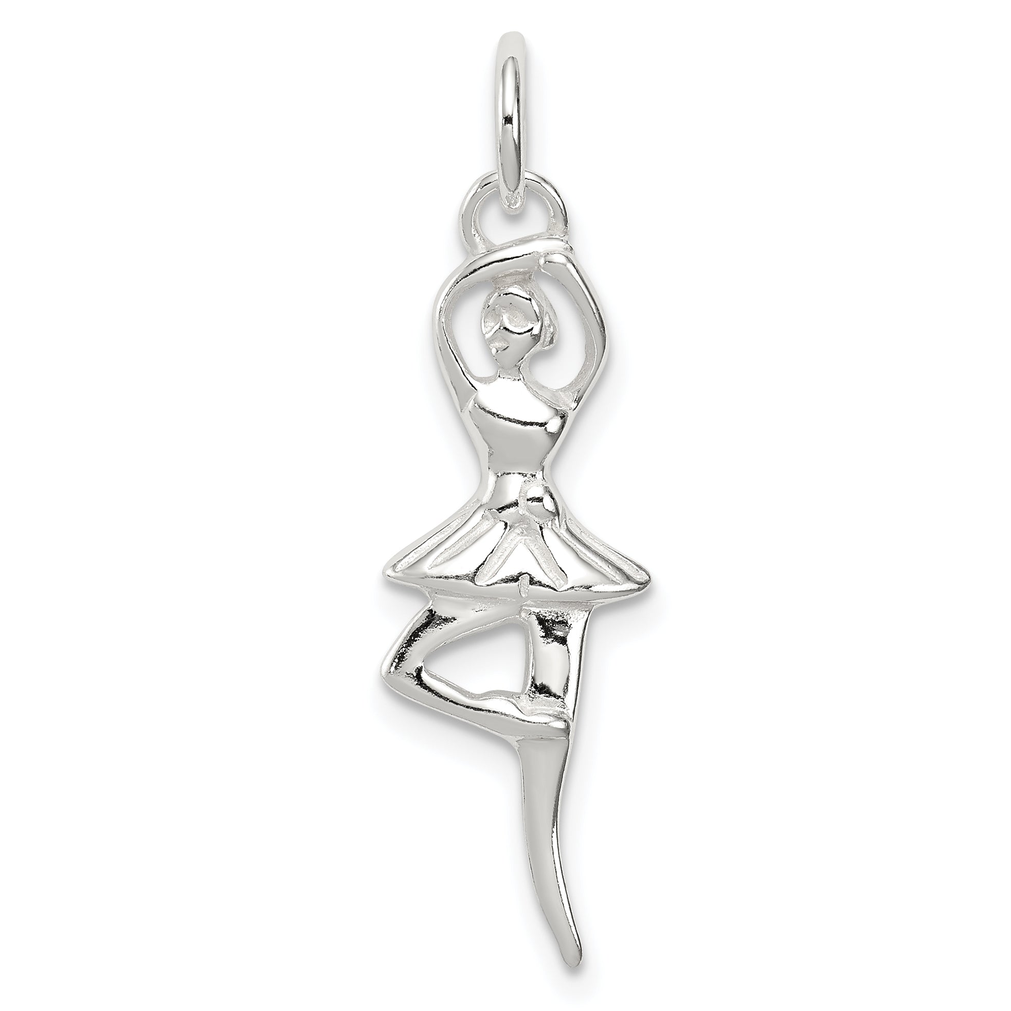 Sterling Silver Polished Ballerina Pendant