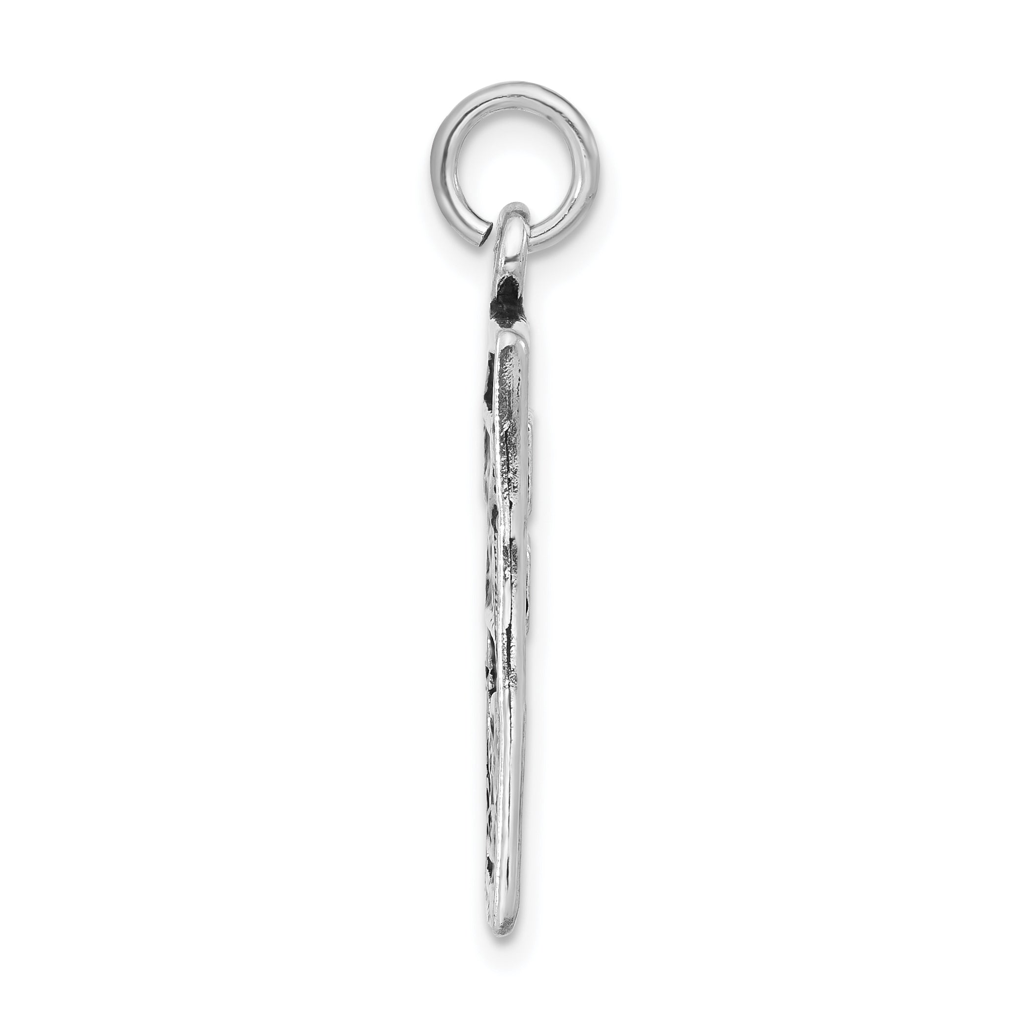 Unisex 925 Sterling Silver Football Pendant with Polished Antiqued Finish