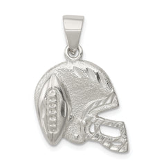 Sterling Silver Polished Football & Helmet Pendant