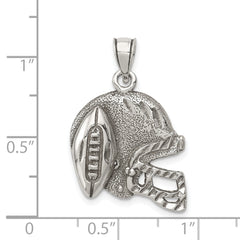 Sterling Silver Antiqued Football & Helmet Pendant