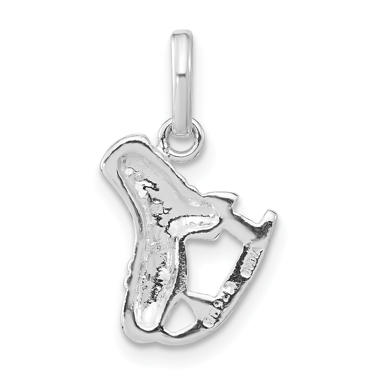 Sterling Silver Polished Ice Skate Charm