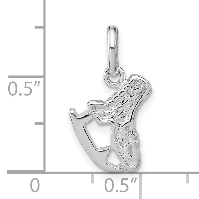 Sterling Silver Polished Ice Skate Charm