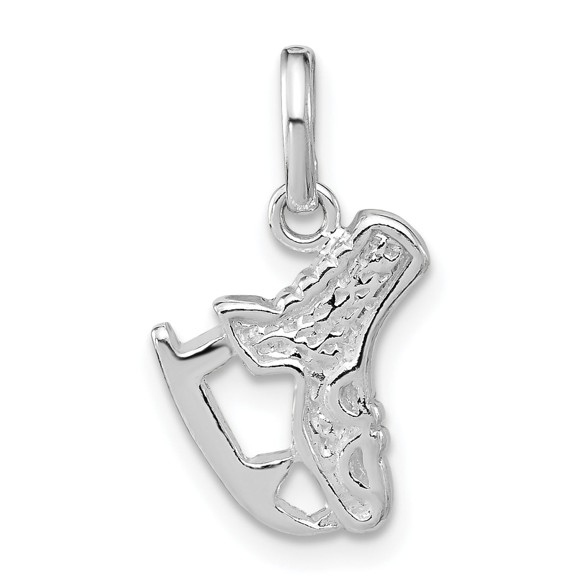 Sterling Silver Polished Ice Skate Charm