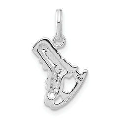 Sterling Silver Polished Ice Skate Charm