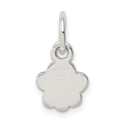 Sterling Silver Polished and Textured Paw Print Charm