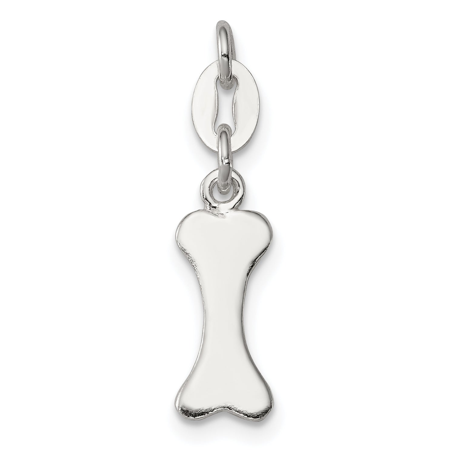 Sterling Silver Polished Dog Bone Charm