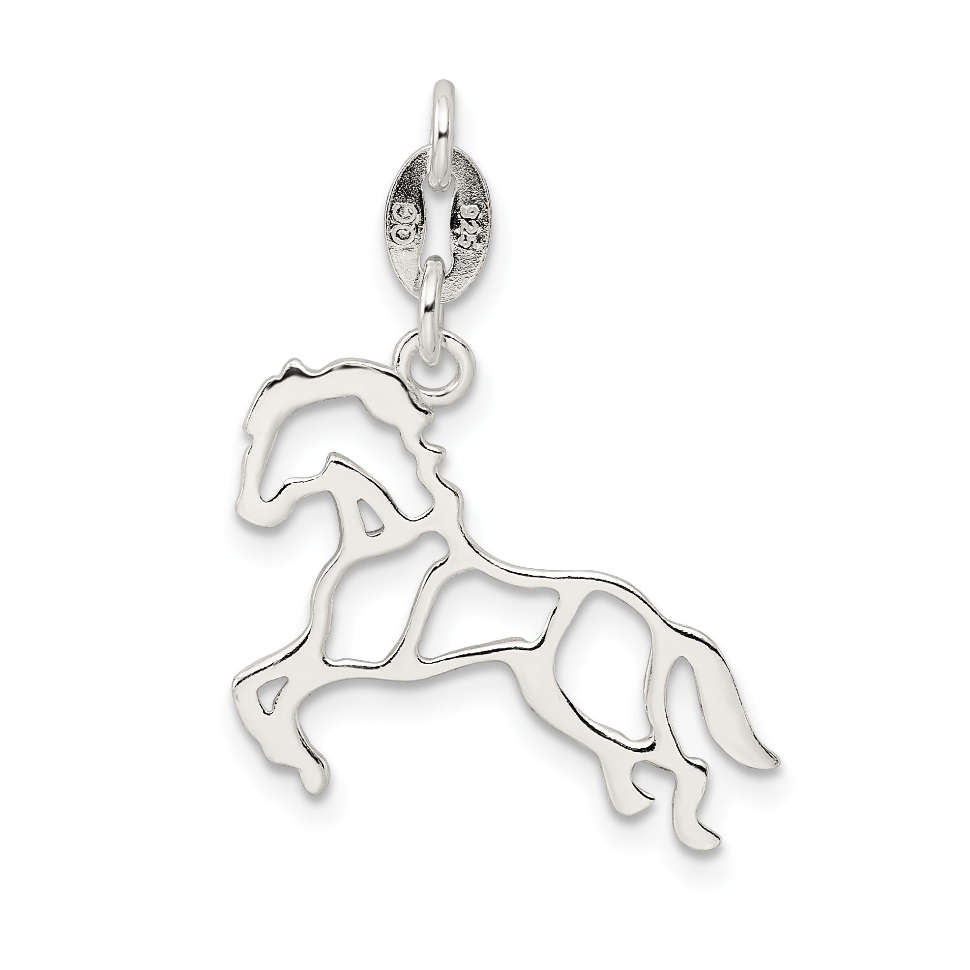 Sterling Silver Polished Horse Charm