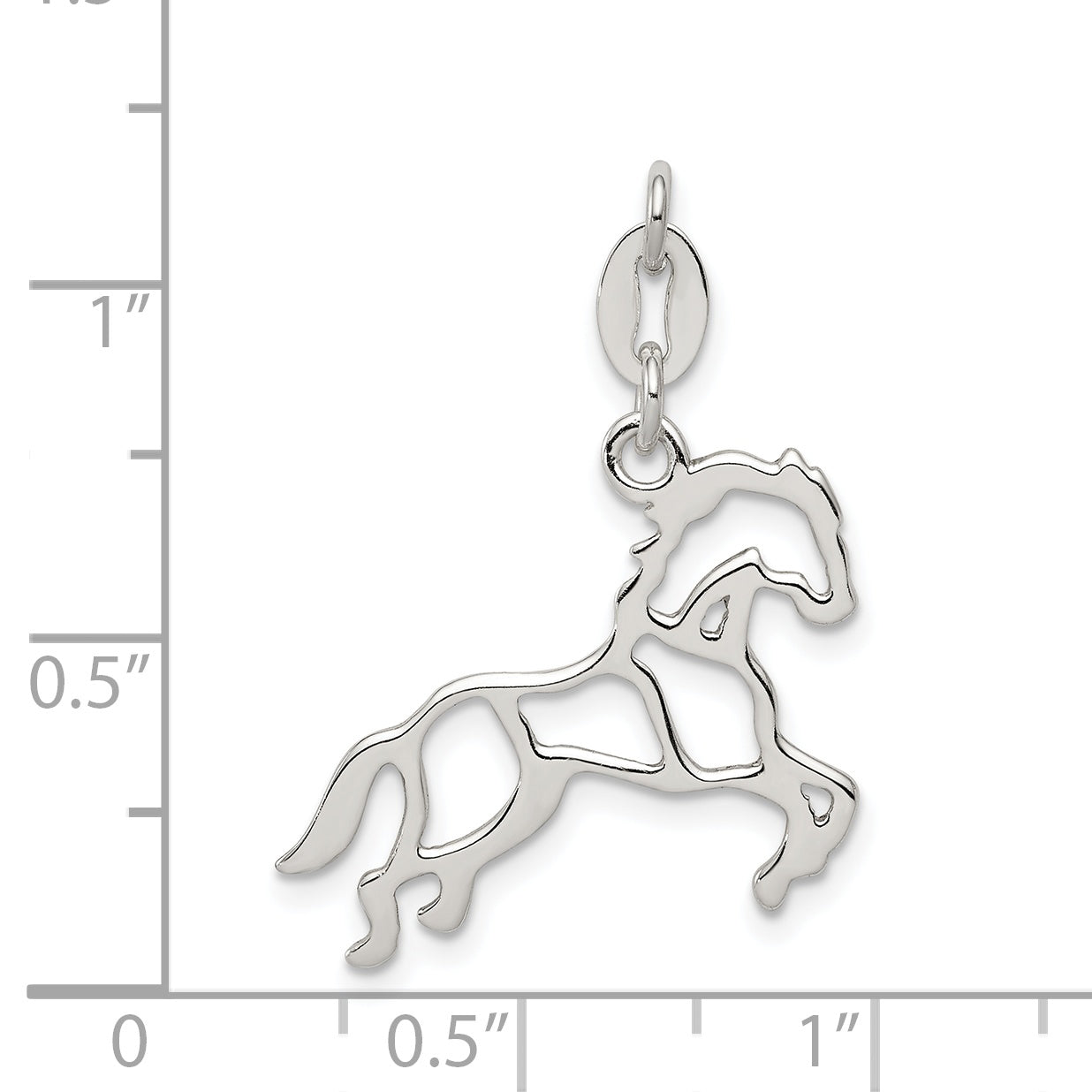 Sterling Silver Polished Horse Charm