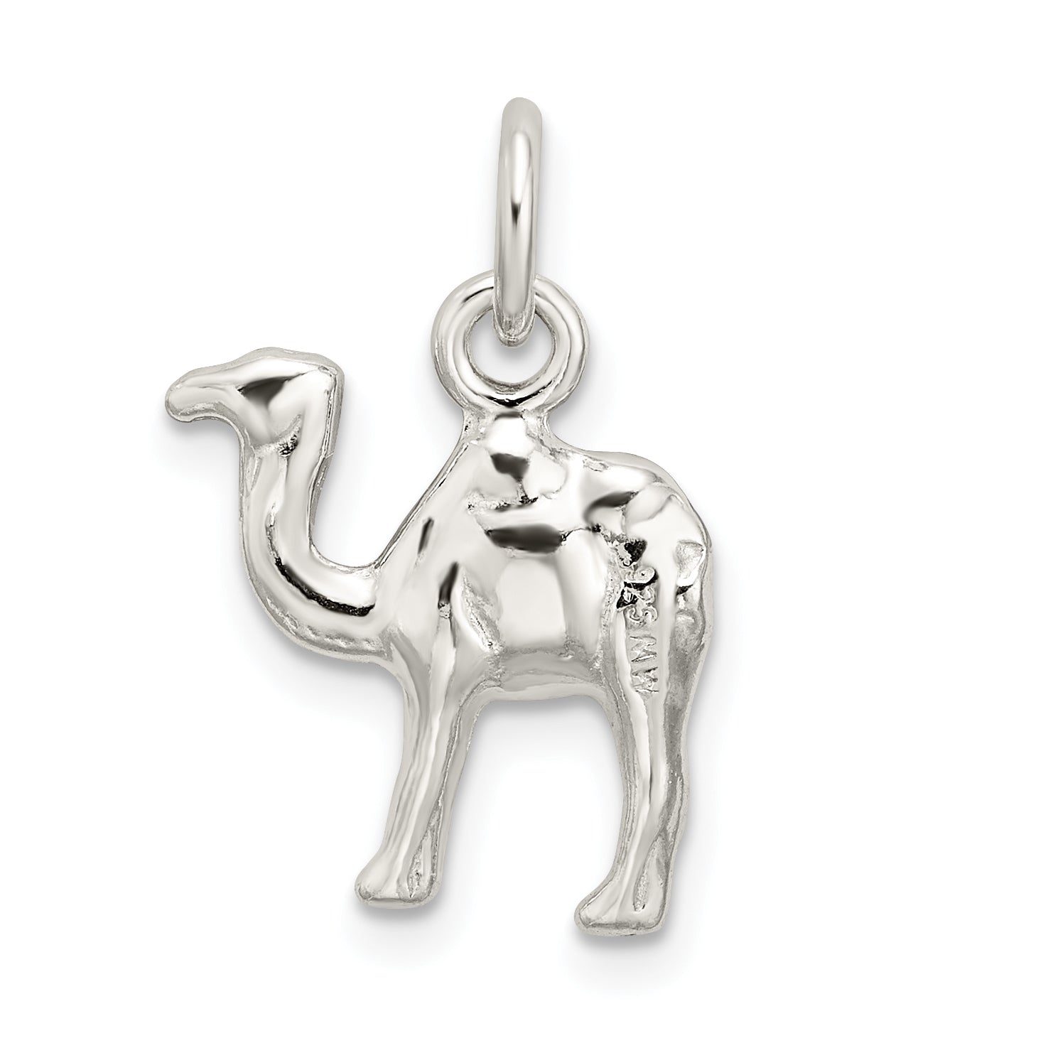 Sterling Silver 3D Camel Reversible Pendant with Polished Finish