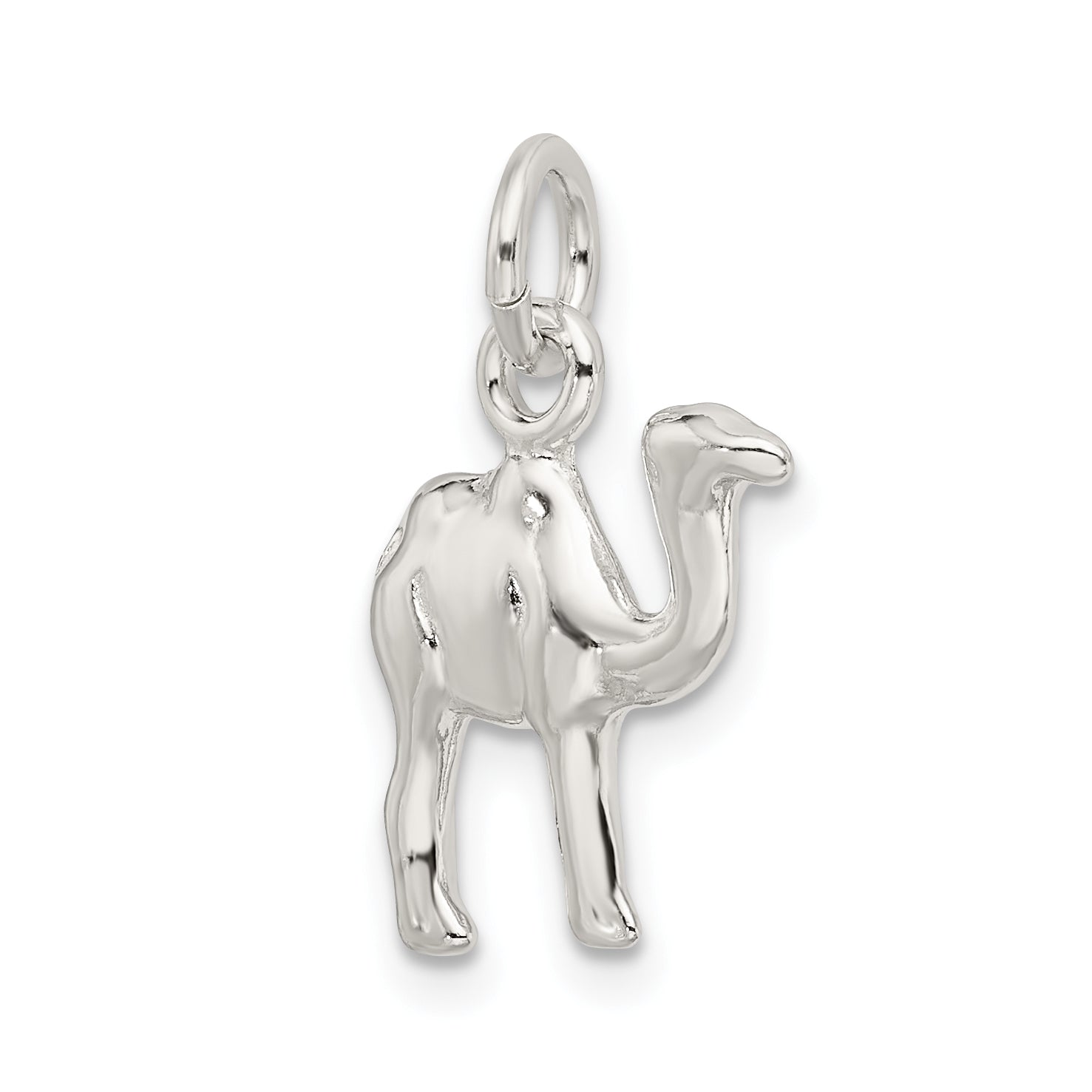 Sterling Silver Polished Mini 3-D Camel Reversible Pendant