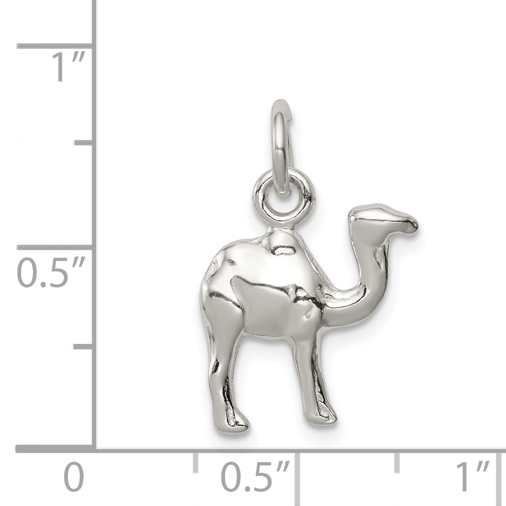 Sterling Silver 3D Camel Reversible Pendant with Polished Finish