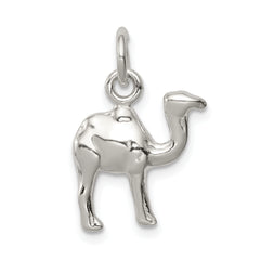 Sterling Silver Polished Mini 3-D Camel Reversible Pendant