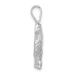 Sterling Silver Polished & Textured Camel Chain Slide Pendant