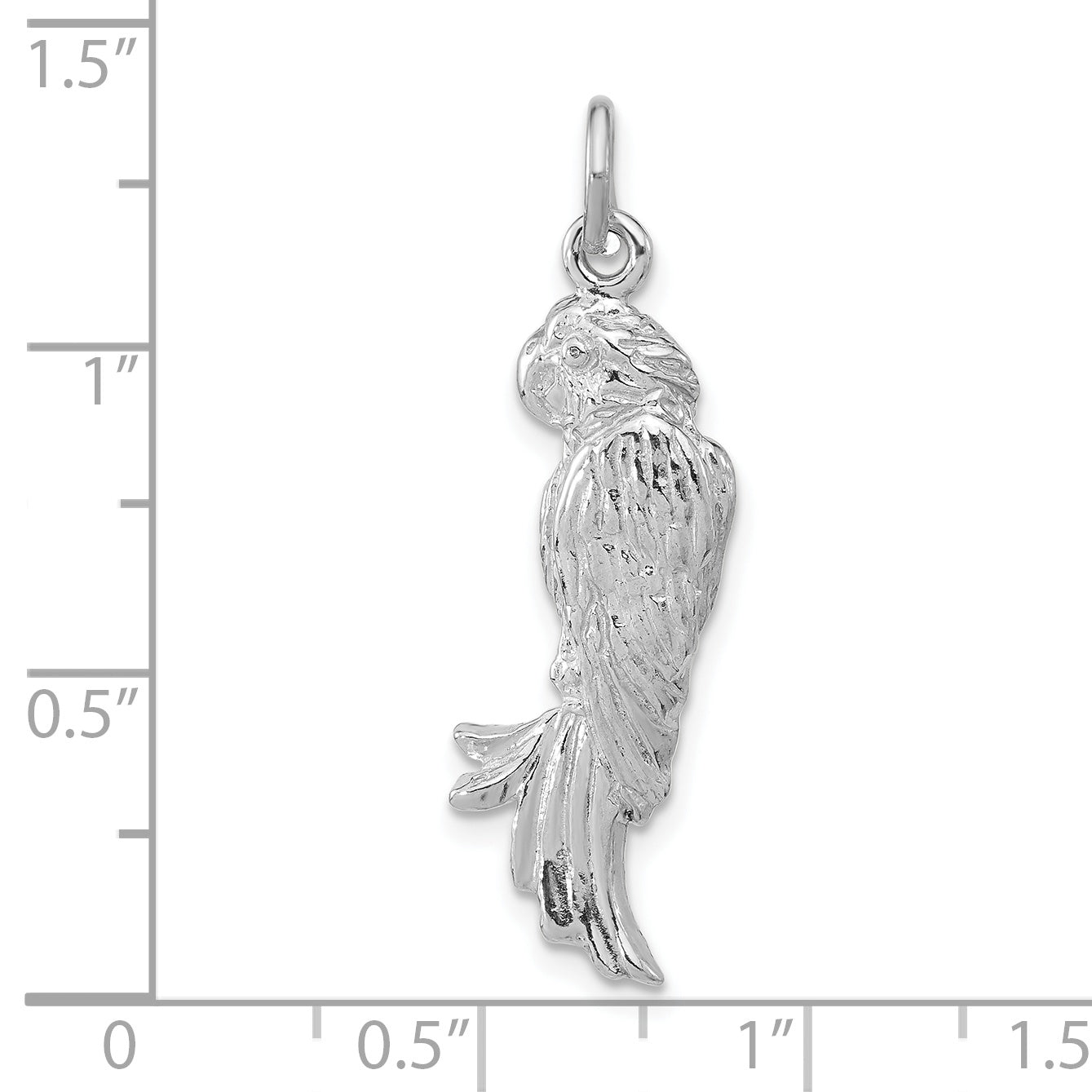 Sophia Jewelers Sterling Silver Polished Parrot Pendant Unisex Charm