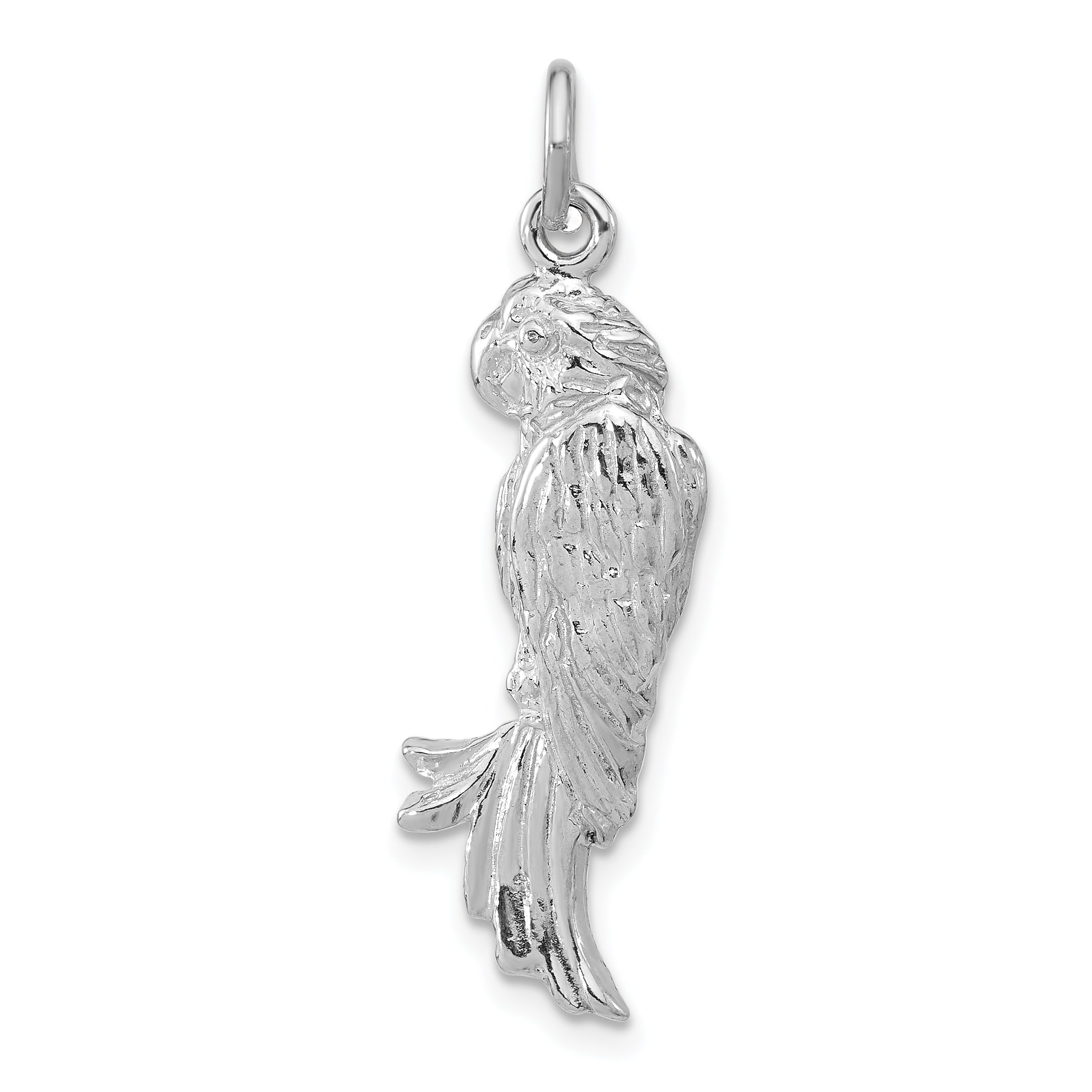 Sterling Silver Polished Parrot Pendant