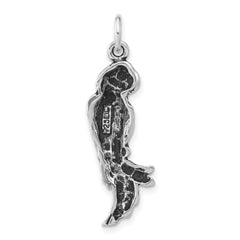 Sterling Silver Antiqued Parrot Pendant