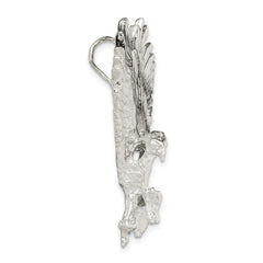 Sterling Silver Polished & Textured Eagle Chain Slide