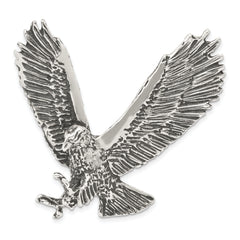 Sterling Silver Antiqued & Textured Eagle Chain Slide