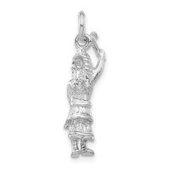 Sterling Silver Polished 3-D Man Raised Arm Pendant