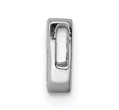 Sterling Silver Rhodium plated CZ Letter H Slide Charm