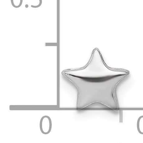 Sterling Silver Rhodium plated Star Slide Charm