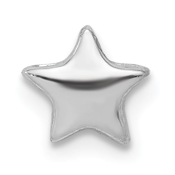 Silver Notes Sterling Silver Rhodium plated Star Slide Charm