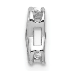 Sterling Silver Rhodium plated Infinity Slide Charm