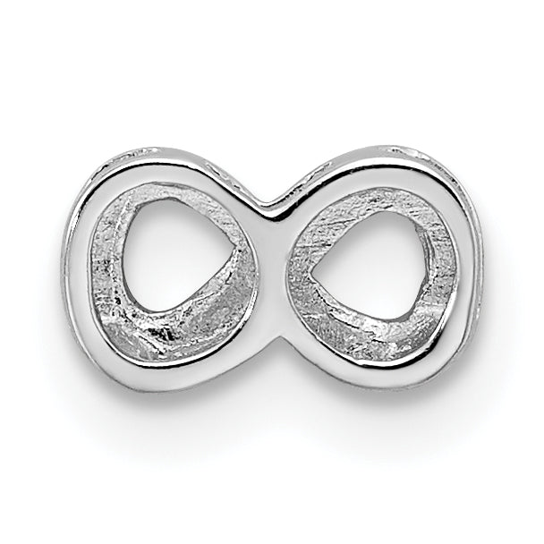 Sterling Silver Rhodium plated Infinity Slide Charm