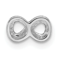 Sterling Silver Rhodium plated Infinity Slide Charm