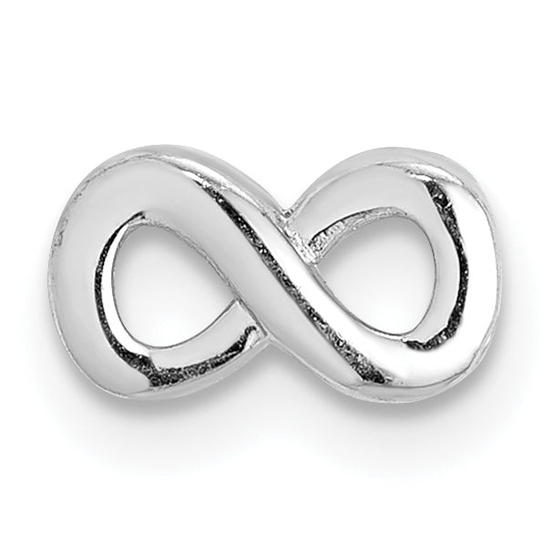 Silver Notes Sterling Silver Rhodium plated Infinity Slide Charm