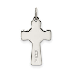 Sterling Silver Celtic Cross Pendant with Polished Textured Design