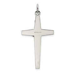 Sophia Jewelers Sterling Silver Two-Tone INRI Crucifix Pendant with Polished Textured Finish