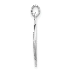 Sterling Silver 925 St. Gabriel Medal Pendant with Polished Rhodium Finish