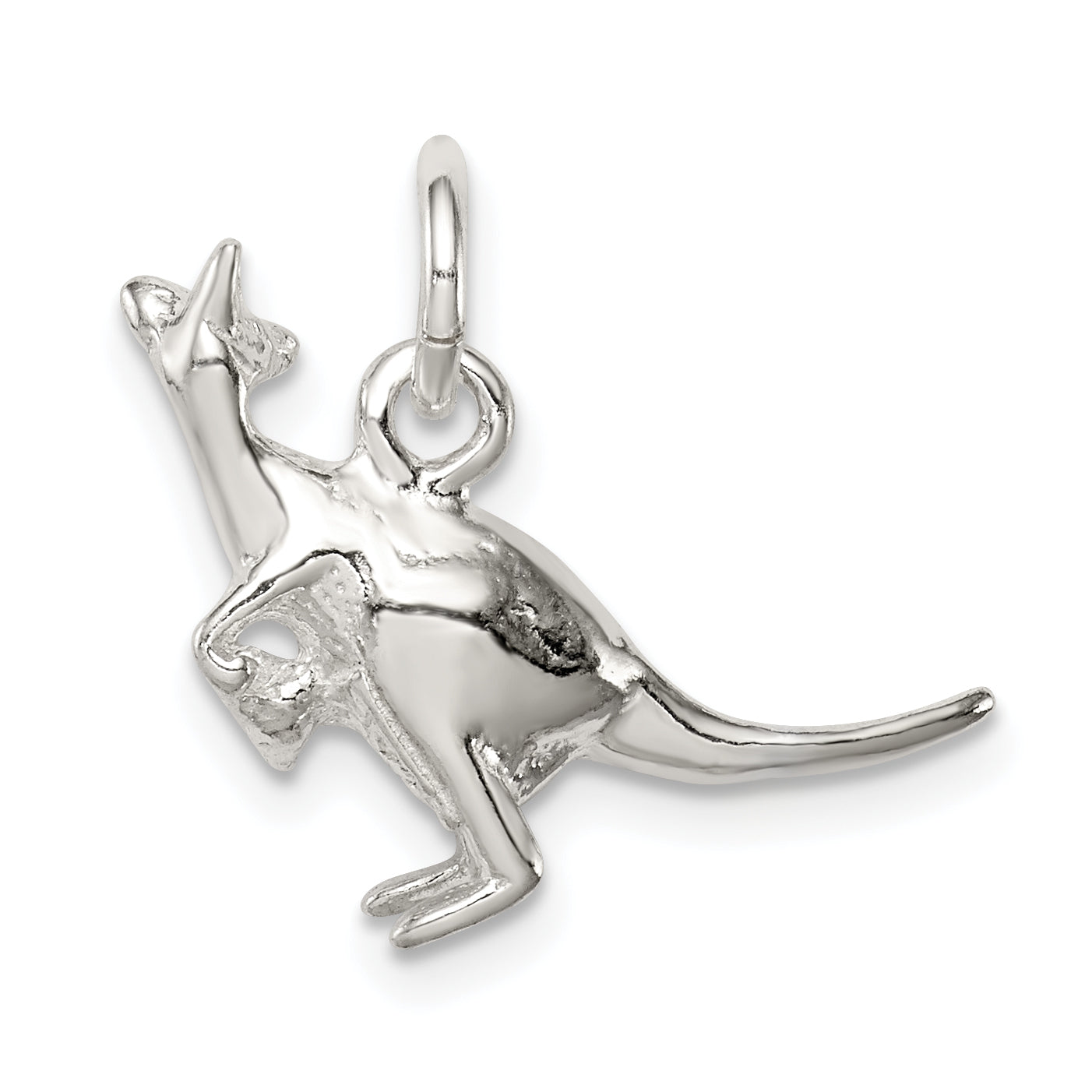 Sophia Jewelers 925 Sterling Silver 3D Kangaroo Charm Pendant Polished Finish