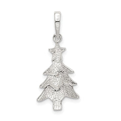 Sophia Jewelers 925 Sterling Silver Christmas Tree Pendant with Enamel Accents