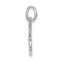 Sophia Jewelers Sterling Silver 925 Anchor Charm with Rhodium Polish