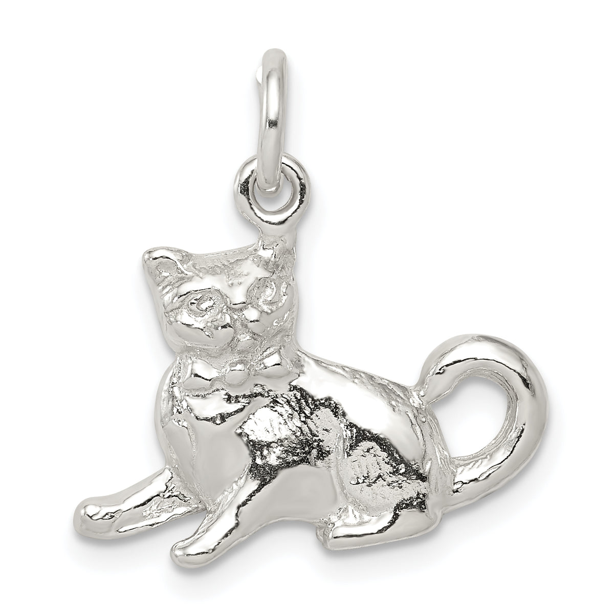 Sterling Silver Cat Charm