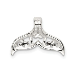 Sterling Silver Polished Filigree Whale Tail Chain Slide