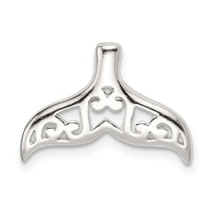 Sterling Silver Polished Filigree Whale Tail Chain Slide