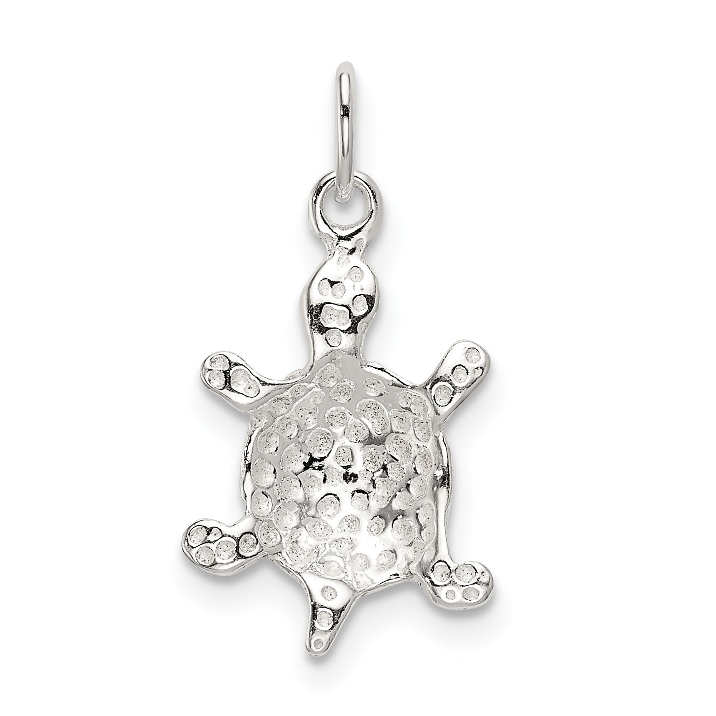 Sterling Silver Polished Turtle Charm